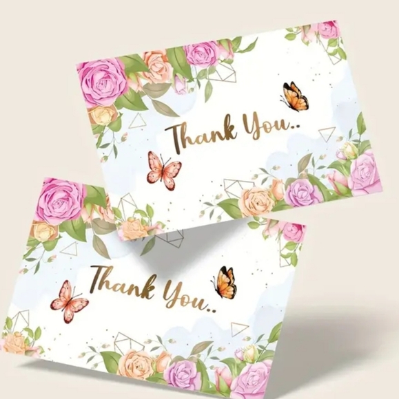 15 butterfly thank you cards - Picture 4 of 5